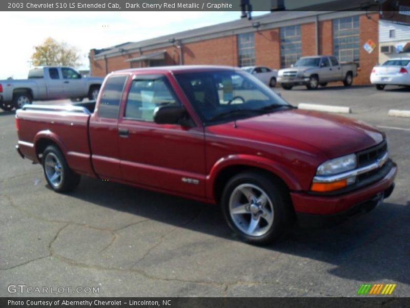 Dark Cherry Red Metallic / Graphite 2003 Chevrolet S10 LS Extended Cab