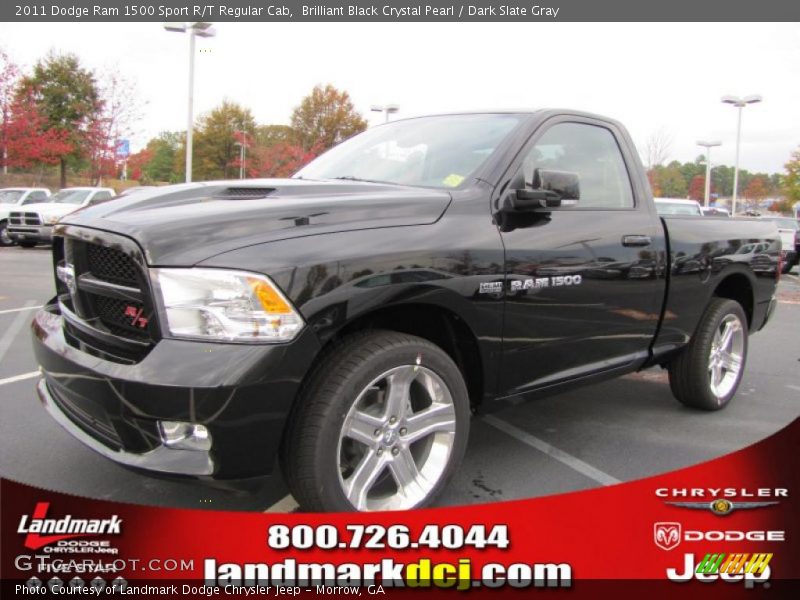 Brilliant Black Crystal Pearl / Dark Slate Gray 2011 Dodge Ram 1500 Sport R/T Regular Cab