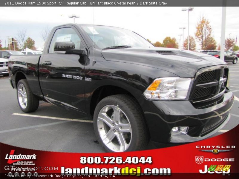 Brilliant Black Crystal Pearl / Dark Slate Gray 2011 Dodge Ram 1500 Sport R/T Regular Cab
