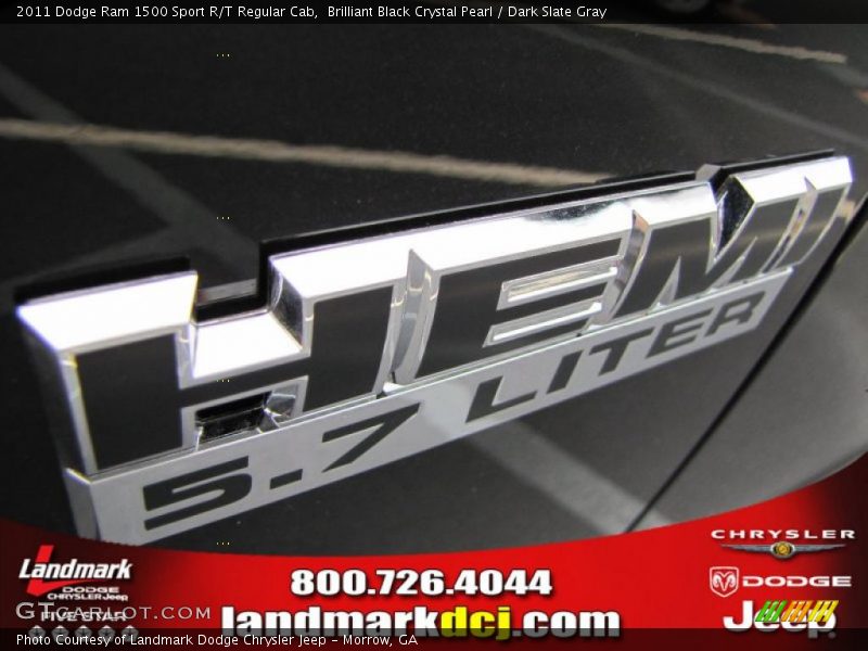 Brilliant Black Crystal Pearl / Dark Slate Gray 2011 Dodge Ram 1500 Sport R/T Regular Cab