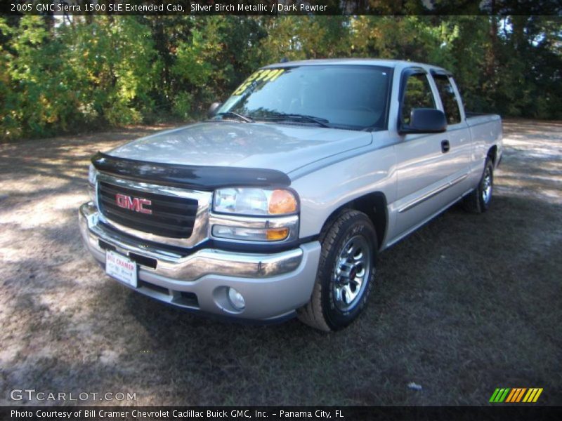 Silver Birch Metallic / Dark Pewter 2005 GMC Sierra 1500 SLE Extended Cab