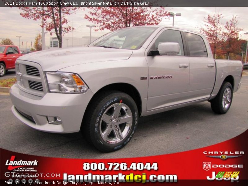 Bright Silver Metallic / Dark Slate Gray 2011 Dodge Ram 1500 Sport Crew Cab