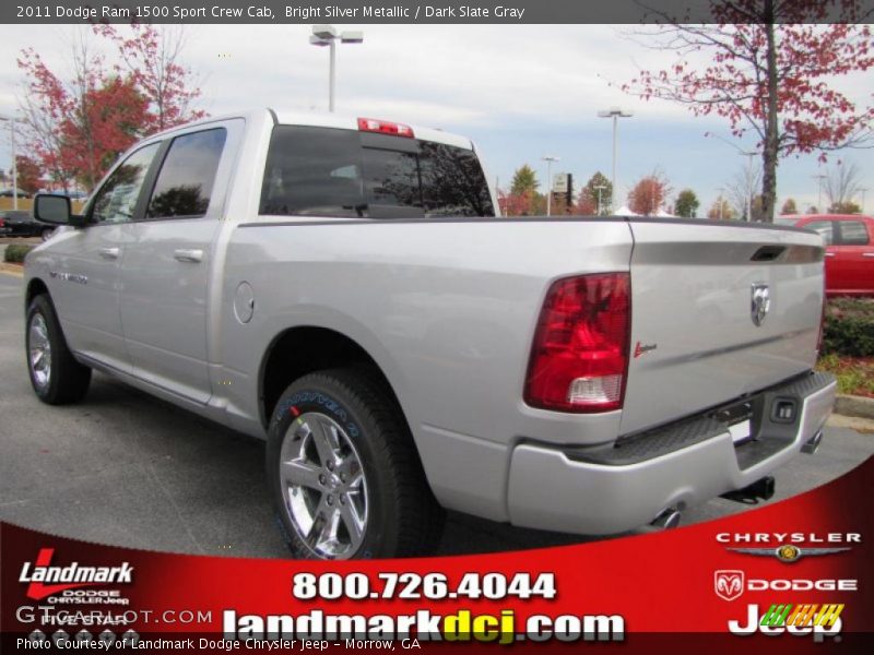 Bright Silver Metallic / Dark Slate Gray 2011 Dodge Ram 1500 Sport Crew Cab