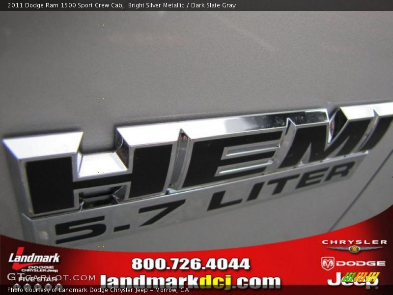 Bright Silver Metallic / Dark Slate Gray 2011 Dodge Ram 1500 Sport Crew Cab