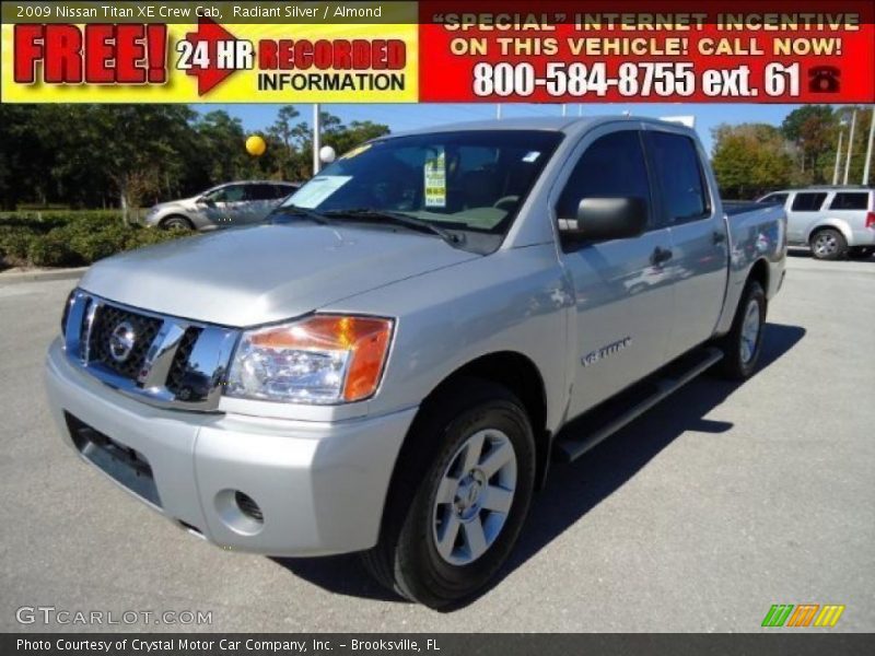 Radiant Silver / Almond 2009 Nissan Titan XE Crew Cab