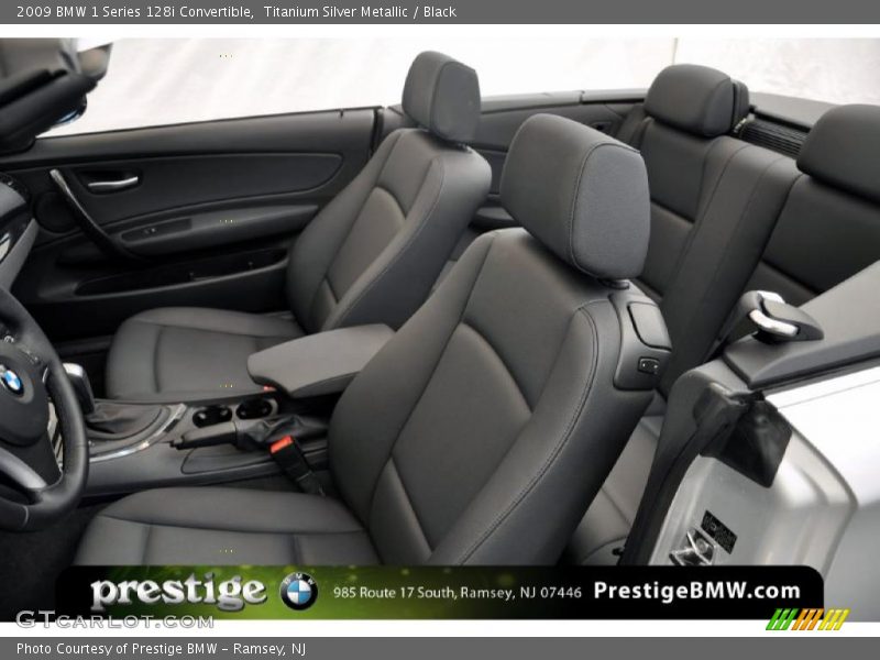 Titanium Silver Metallic / Black 2009 BMW 1 Series 128i Convertible