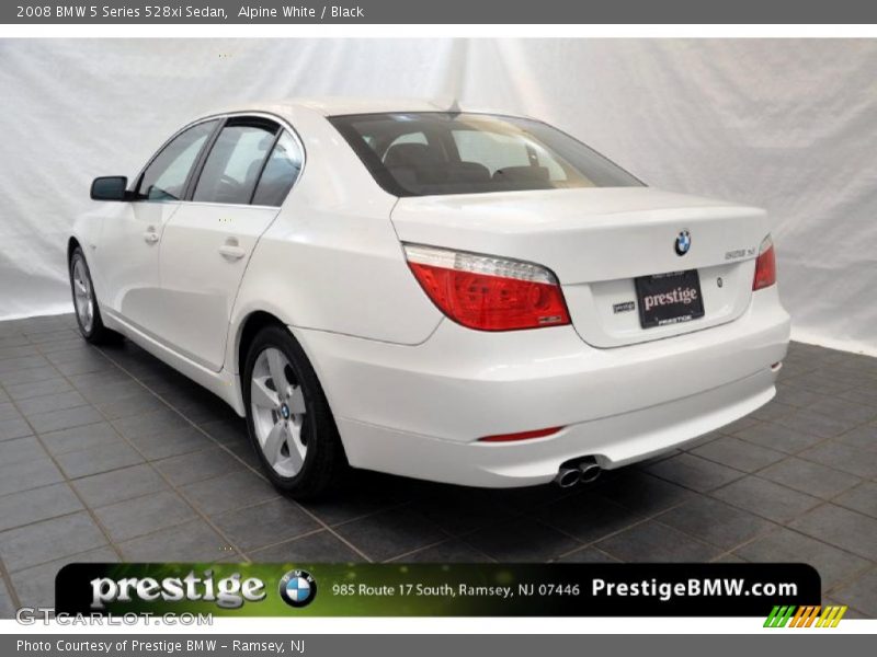 Alpine White / Black 2008 BMW 5 Series 528xi Sedan