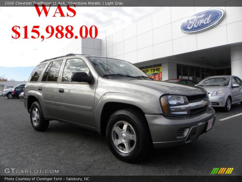 Silverstone Metallic / Light Gray 2006 Chevrolet TrailBlazer LS 4x4