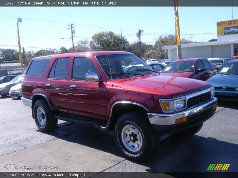 Garnet Pearl Metallic / Gray 1992 Toyota 4Runner SR5 V6 4x4