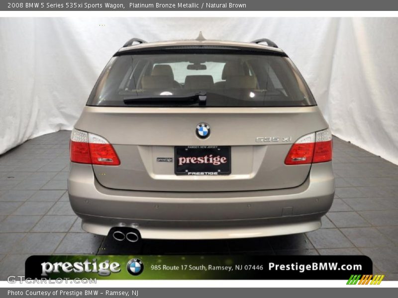 Platinum Bronze Metallic / Natural Brown 2008 BMW 5 Series 535xi Sports Wagon