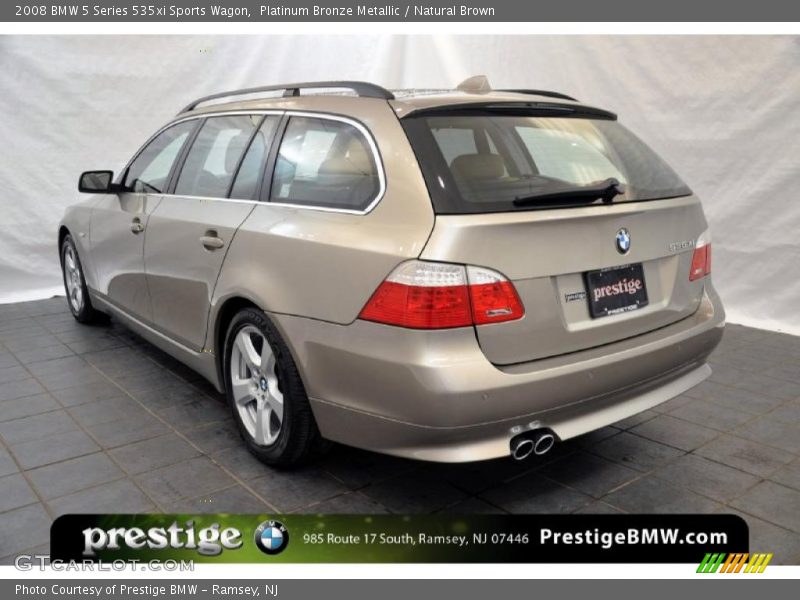 Platinum Bronze Metallic / Natural Brown 2008 BMW 5 Series 535xi Sports Wagon