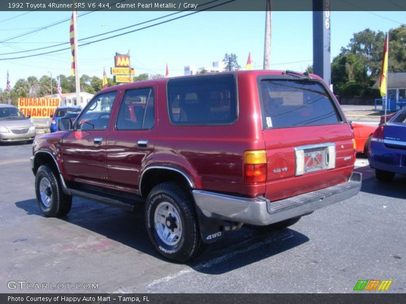 Garnet Pearl Metallic / Gray 1992 Toyota 4Runner SR5 V6 4x4