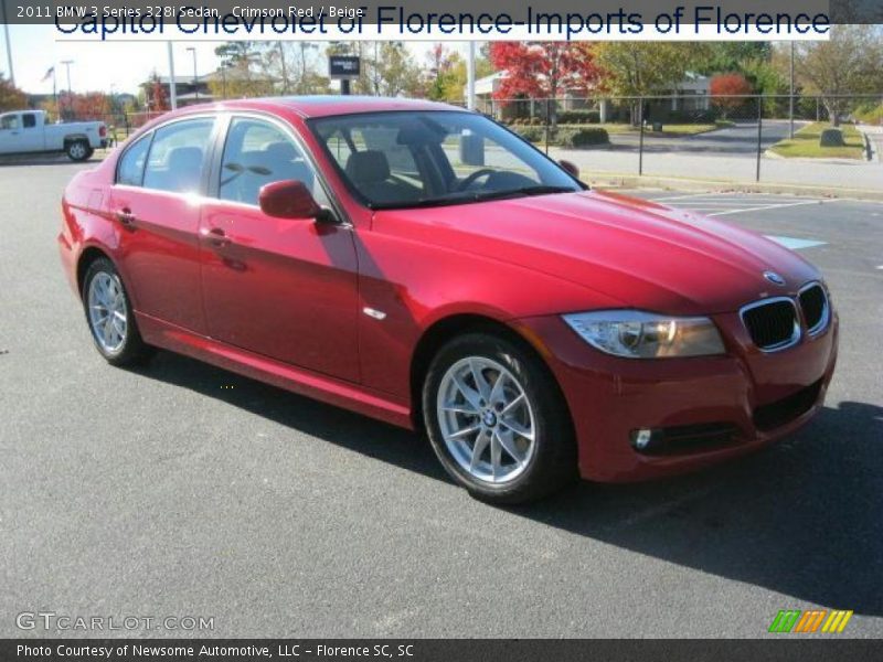 Crimson Red / Beige 2011 BMW 3 Series 328i Sedan