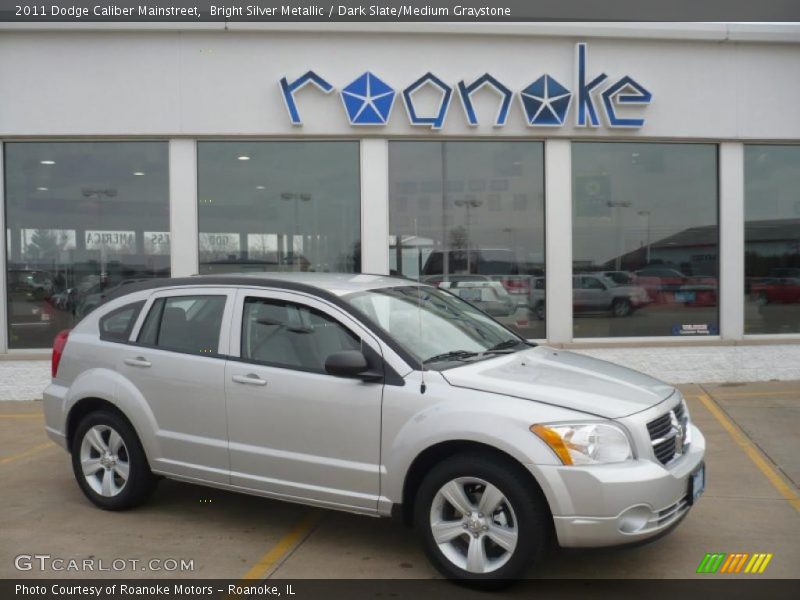 Bright Silver Metallic / Dark Slate/Medium Graystone 2011 Dodge Caliber Mainstreet