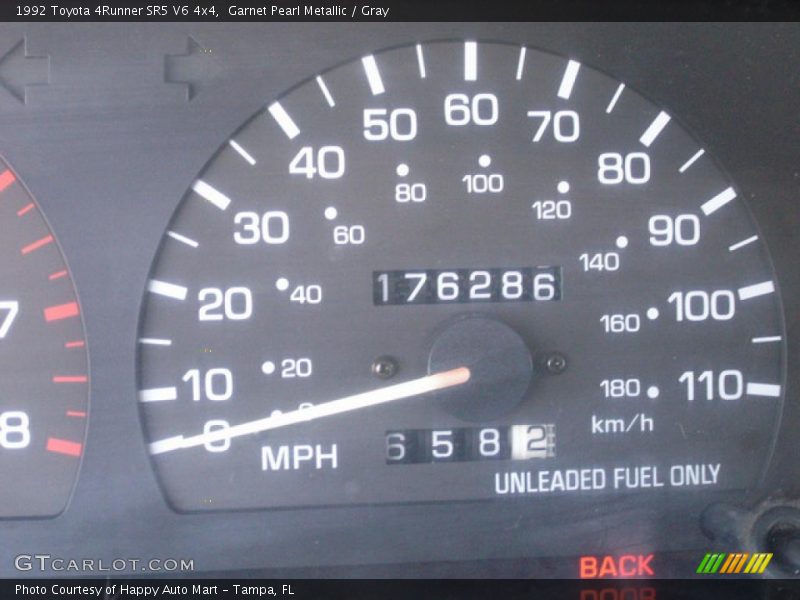 Garnet Pearl Metallic / Gray 1992 Toyota 4Runner SR5 V6 4x4