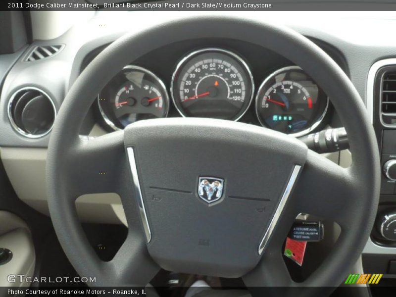 Brilliant Black Crystal Pearl / Dark Slate/Medium Graystone 2011 Dodge Caliber Mainstreet