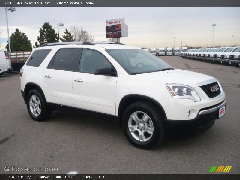 Summit White / Ebony 2011 GMC Acadia SLE AWD