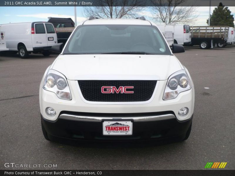 Summit White / Ebony 2011 GMC Acadia SLE AWD