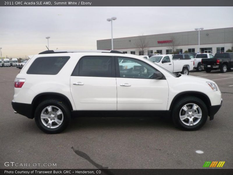 Summit White / Ebony 2011 GMC Acadia SLE AWD