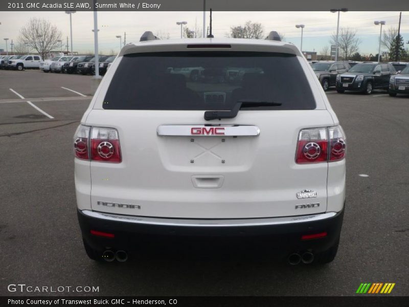 Summit White / Ebony 2011 GMC Acadia SLE AWD