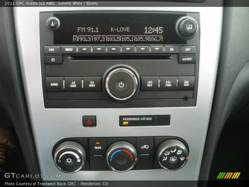 Summit White / Ebony 2011 GMC Acadia SLE AWD
