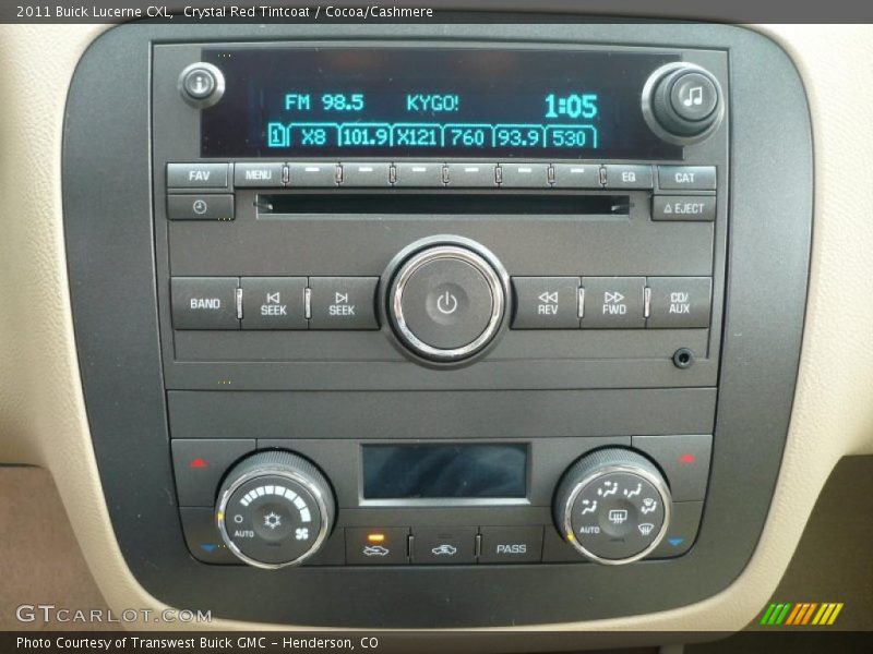 Controls of 2011 Lucerne CXL