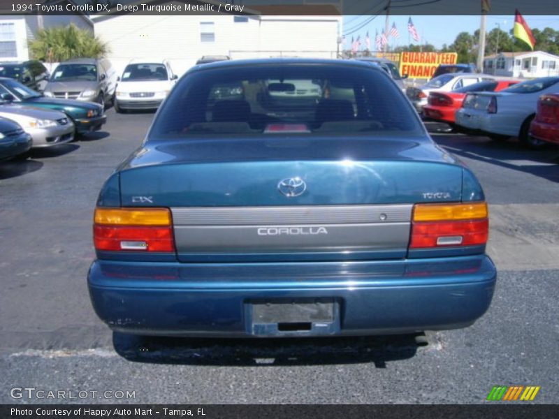 Deep Turquoise Metallic / Gray 1994 Toyota Corolla DX