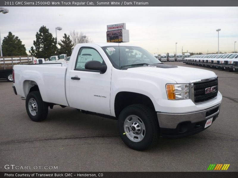 Summit White / Dark Titanium 2011 GMC Sierra 2500HD Work Truck Regular Cab