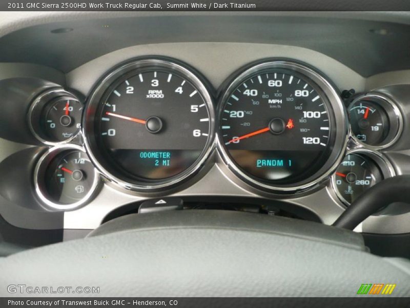 2011 Sierra 2500HD Work Truck Regular Cab Work Truck Regular Cab Gauges