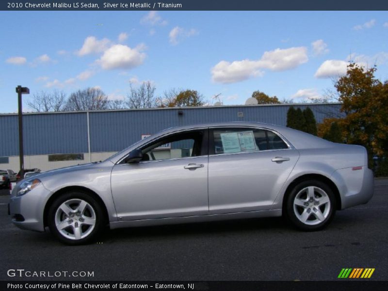 Silver Ice Metallic / Titanium 2010 Chevrolet Malibu LS Sedan