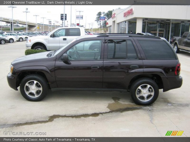 Dark Cherry Metallic / Light Gray 2008 Chevrolet TrailBlazer LS