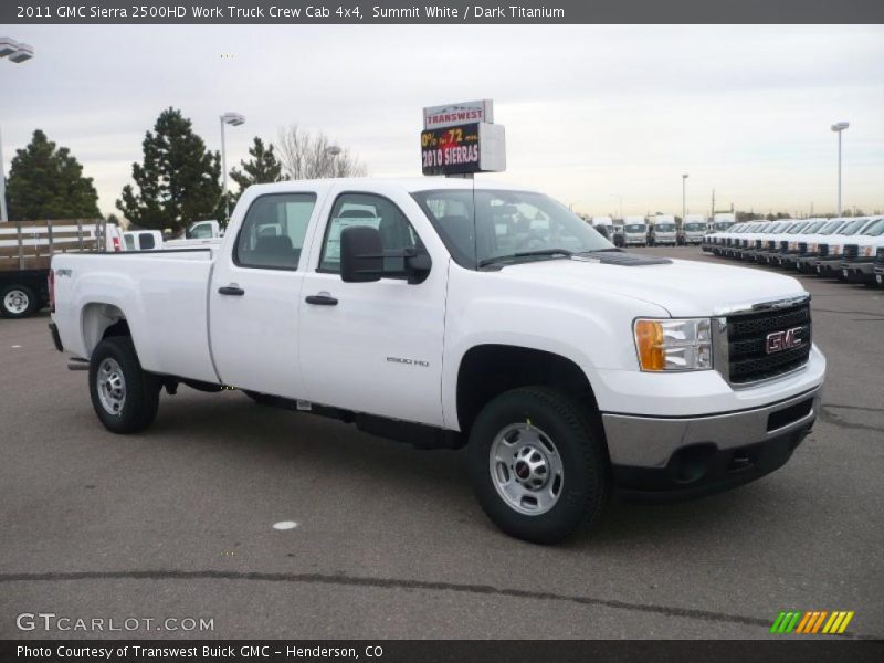 Summit White / Dark Titanium 2011 GMC Sierra 2500HD Work Truck Crew Cab 4x4