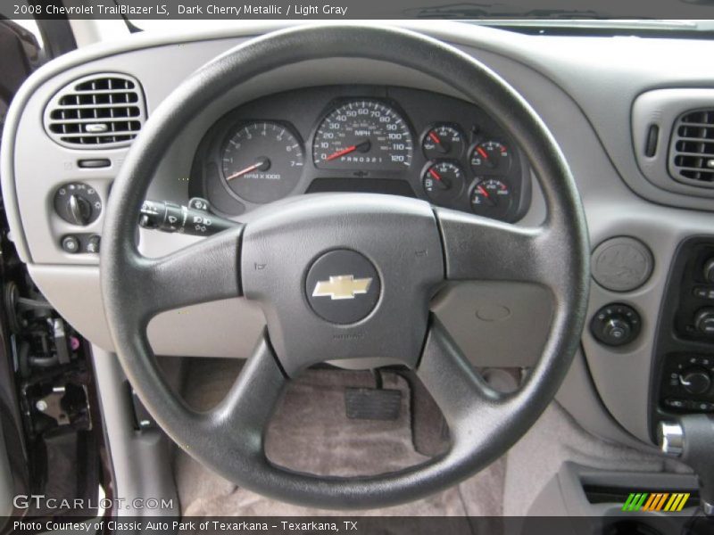 Dark Cherry Metallic / Light Gray 2008 Chevrolet TrailBlazer LS