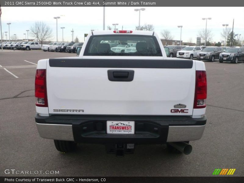 Summit White / Dark Titanium 2011 GMC Sierra 2500HD Work Truck Crew Cab 4x4