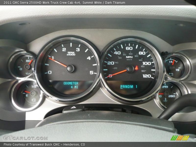 Summit White / Dark Titanium 2011 GMC Sierra 2500HD Work Truck Crew Cab 4x4