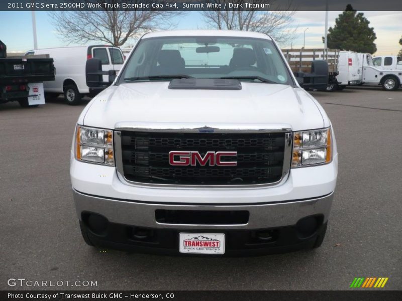 Summit White / Dark Titanium 2011 GMC Sierra 2500HD Work Truck Extended Cab 4x4