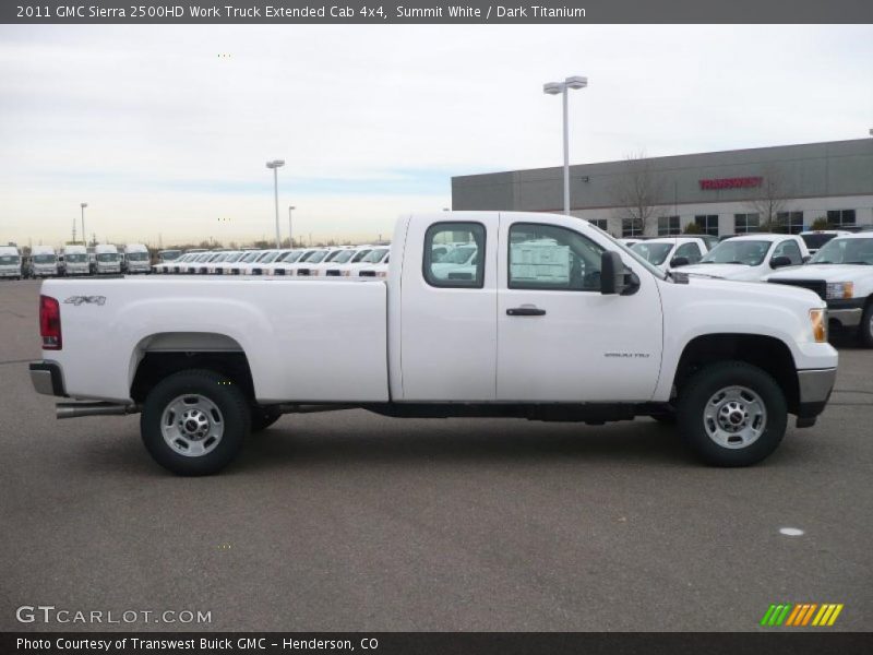 Summit White / Dark Titanium 2011 GMC Sierra 2500HD Work Truck Extended Cab 4x4