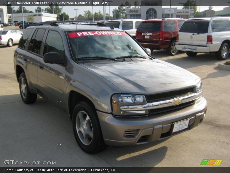 Graystone Metallic / Light Gray 2007 Chevrolet TrailBlazer LS