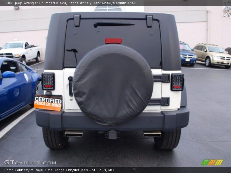 Stone White / Dark Khaki/Medium Khaki 2008 Jeep Wrangler Unlimited X 4x4