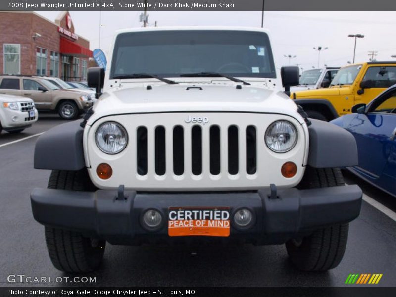 Stone White / Dark Khaki/Medium Khaki 2008 Jeep Wrangler Unlimited X 4x4