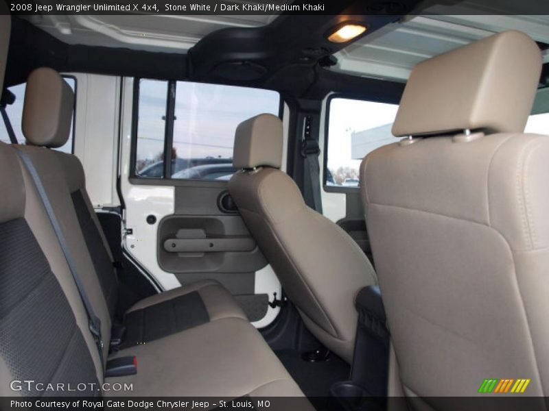 Stone White / Dark Khaki/Medium Khaki 2008 Jeep Wrangler Unlimited X 4x4