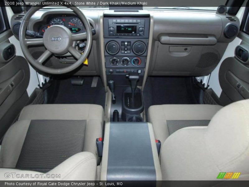 Stone White / Dark Khaki/Medium Khaki 2008 Jeep Wrangler Unlimited X 4x4