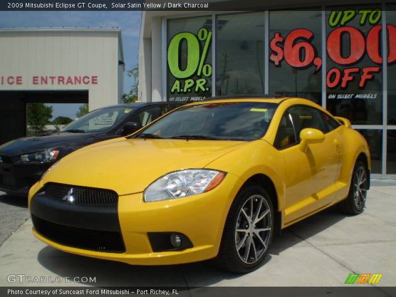 Solar Satin Yellow / Dark Charcoal 2009 Mitsubishi Eclipse GT Coupe