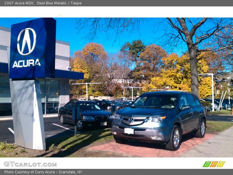 Steel Blue Metallic / Taupe 2007 Acura MDX