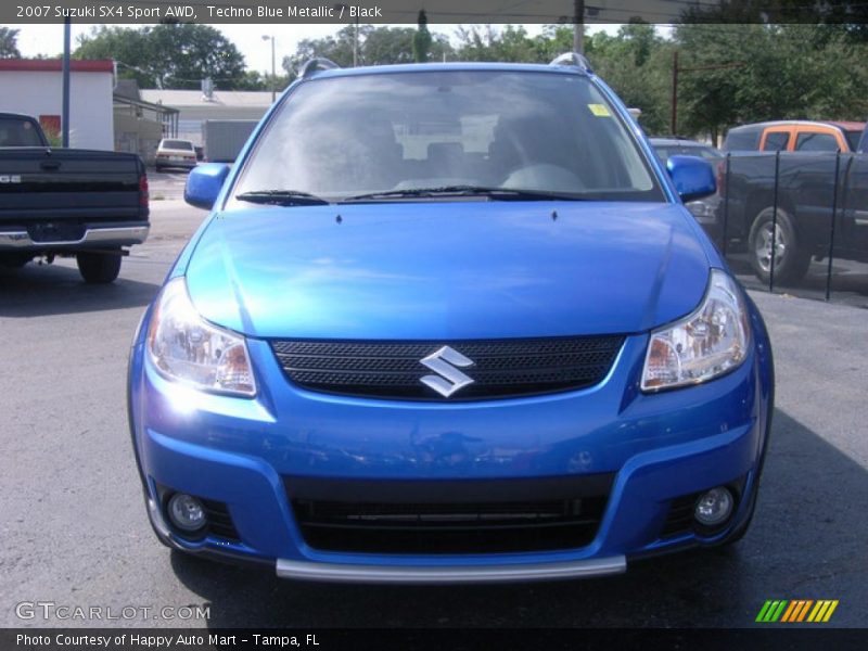 Techno Blue Metallic / Black 2007 Suzuki SX4 Sport AWD