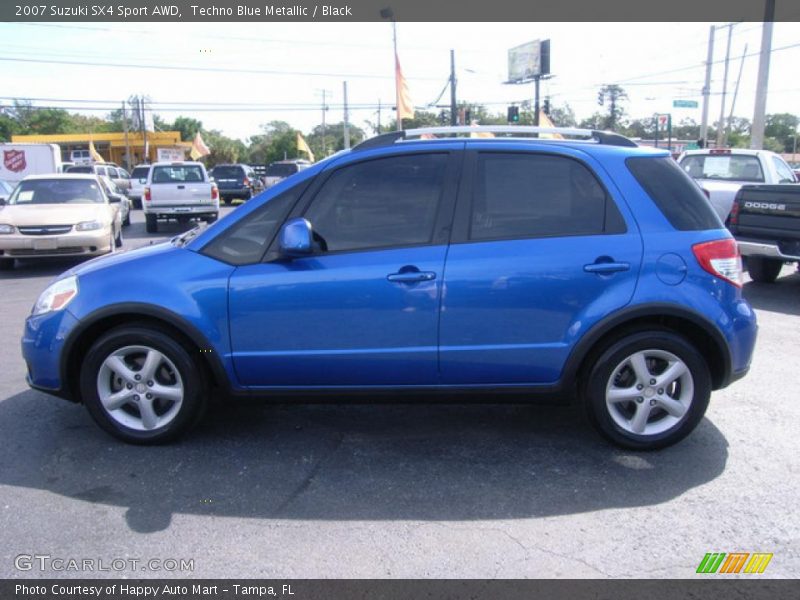 Techno Blue Metallic / Black 2007 Suzuki SX4 Sport AWD