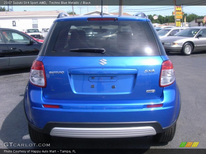 Techno Blue Metallic / Black 2007 Suzuki SX4 Sport AWD