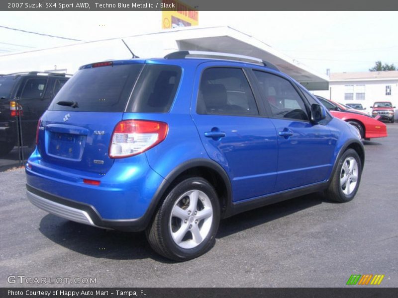 Techno Blue Metallic / Black 2007 Suzuki SX4 Sport AWD