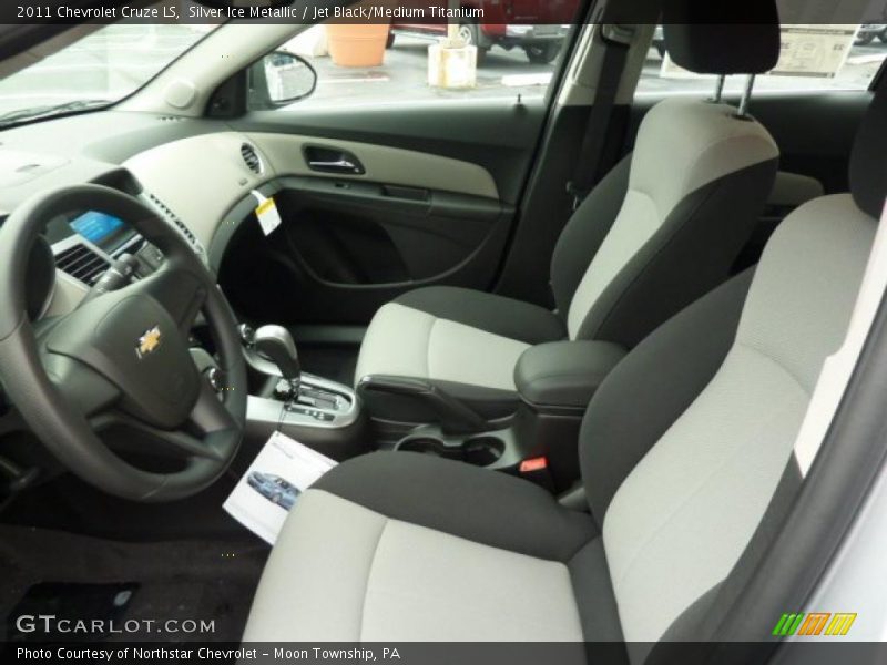 Silver Ice Metallic / Jet Black/Medium Titanium 2011 Chevrolet Cruze LS