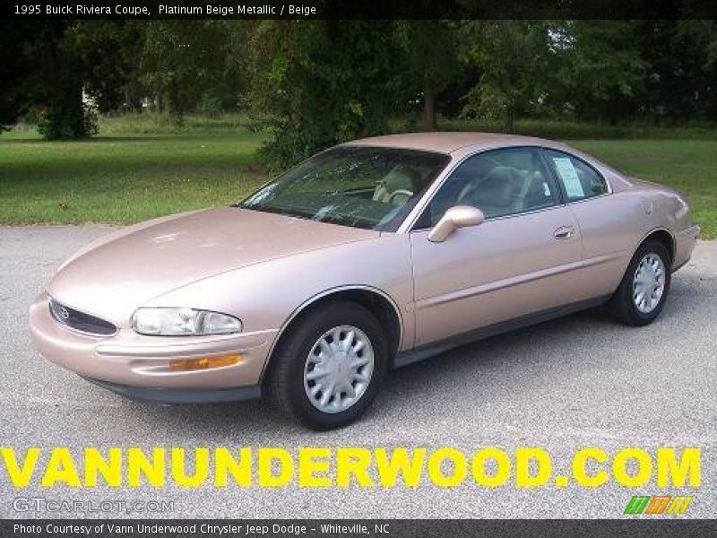 Platinum Beige Metallic / Beige 1995 Buick Riviera Coupe